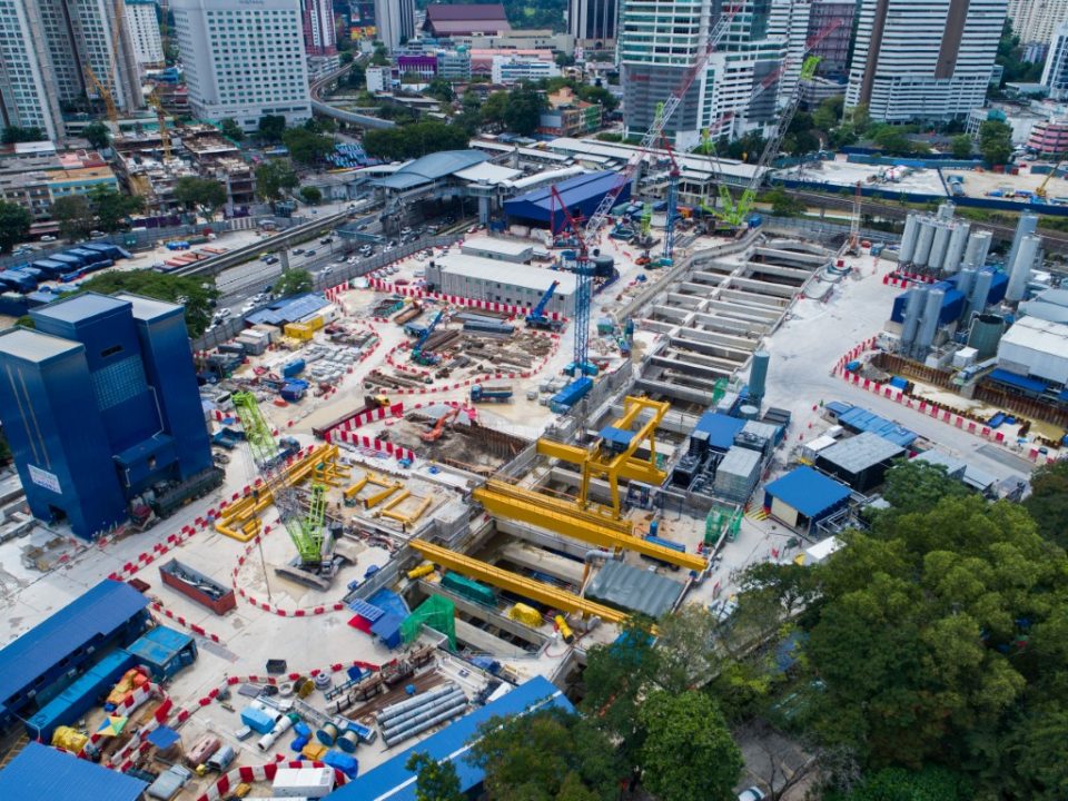 Pandangan atas tapak Stesen MRT Titiwangsa.