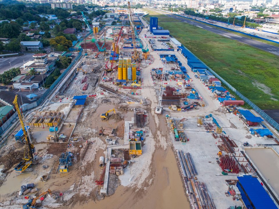 Pandangan keseluruhan tapak Stesen MRT Bandar Malaysia Selatan.