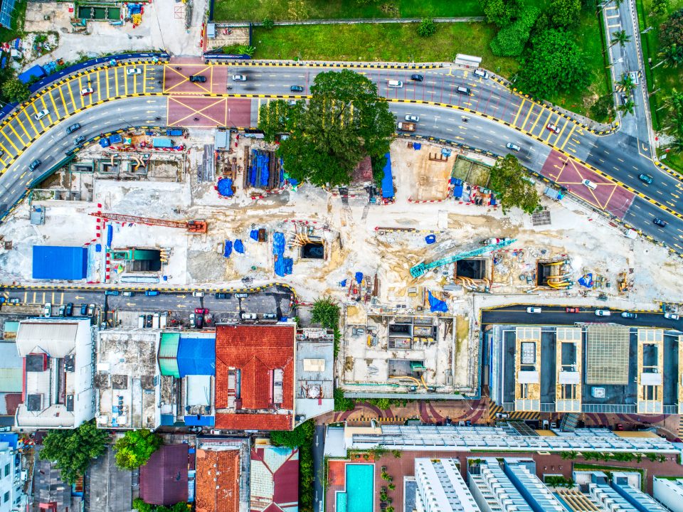 Pandangan keseluruhan Stesen MRT Sentul Barat di sepanjang Jalan Sultan Azlan Shah.