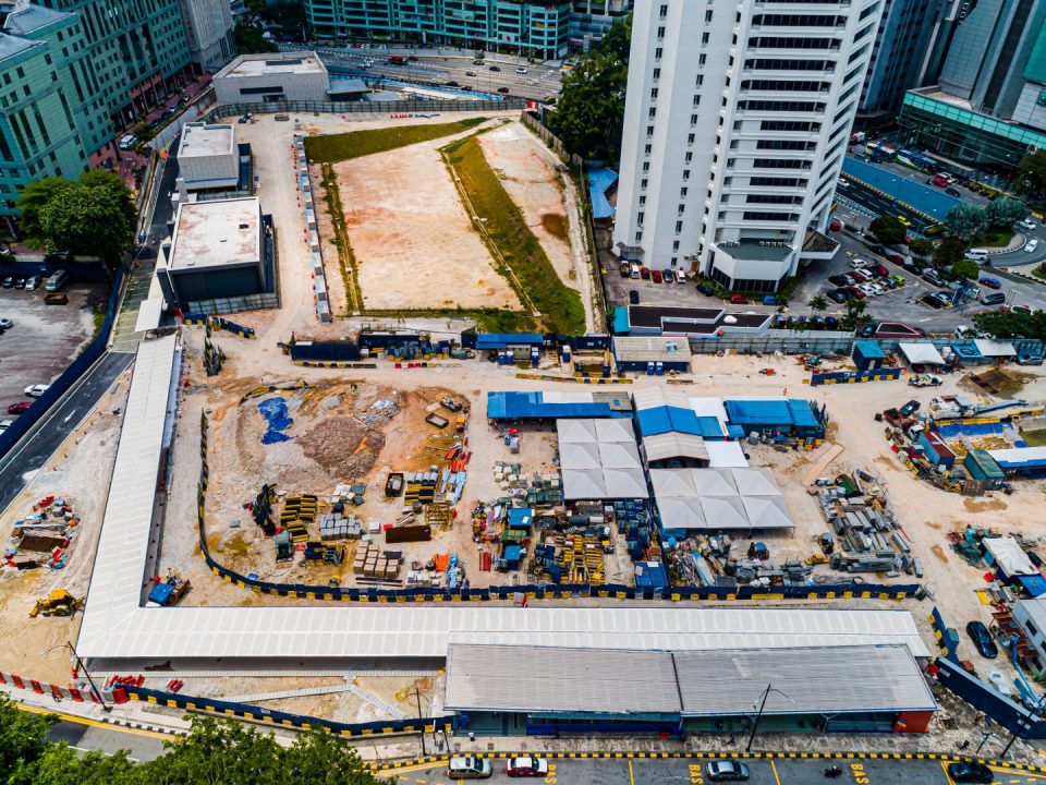 Pandangan udara Stesen MRT Ampang Park