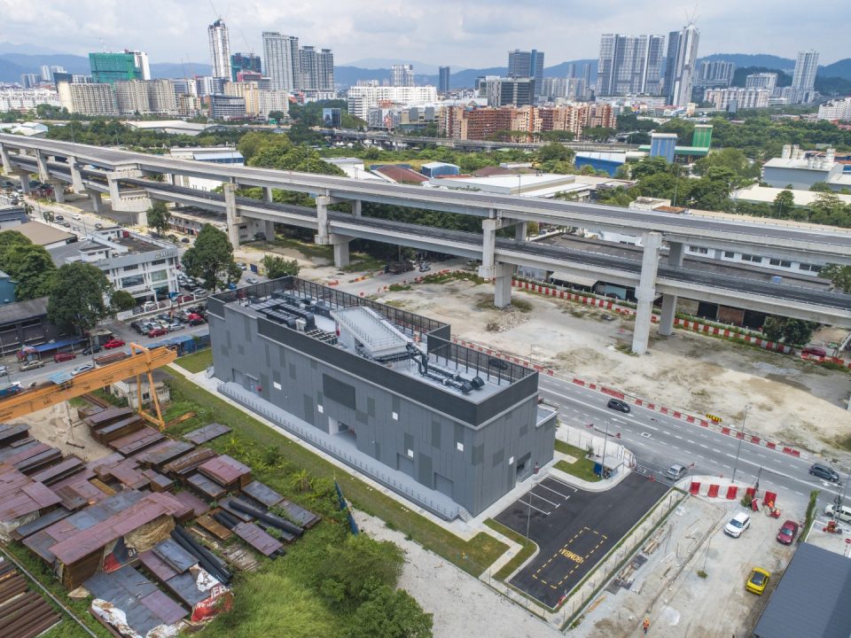 Pandangan udara Syaf Penyelenggaraan 3 di sepanjang Jalan Chan Sow Lin.